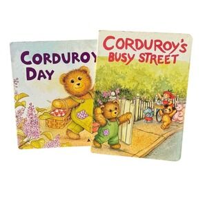 Corduroy Bear Board Book Lot Corduroys Day and Busy Street Don Freeman 1987 2005